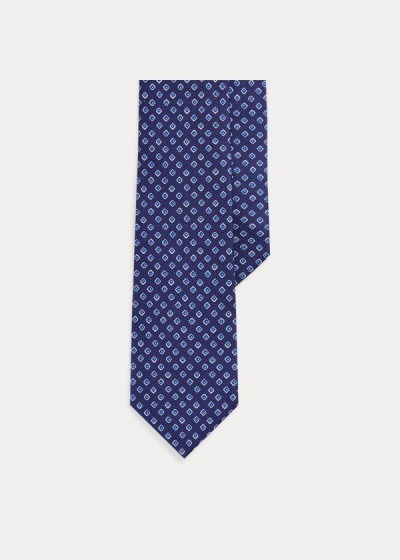 Men's Polo Ralph Lauren Neat-Print Silk Narrow Ties | 758419OTM